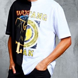 Wutang large split colored men's shirt